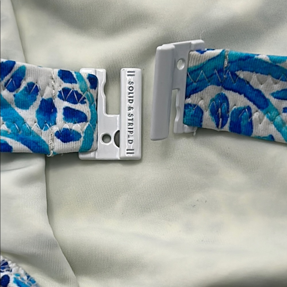 Solid & Striped The Bailey Swimsuit One Piece Knot Blue Green Floral Small - Picture 15 of 15